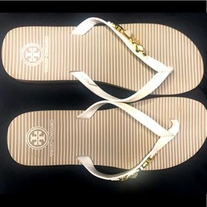 Tory Burch pool sandal. Ivory